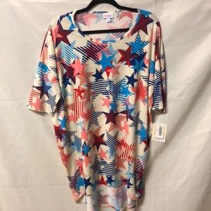 LuLaRoe Fourth of July Americana Irma Stars Stripe